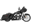 Freedom Performance 4.5" Combat Dresser Slip-Ons for '17 & Up FL Models -Pitch Black (Showin in Black w/ Black End Cap)