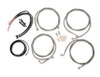 L.A. Choppers Complete Handlebar Installation Kit for Harley Davidson Touring with Mini Apes '17-Up with ABS - Stainless Braided (Does Not Include Electronic Throttle Control Extension)