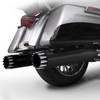 RCX 4.5 inch Slip On Mufflers for Harley Davidson Touring Models '17-Up- Black (Select Tips)
