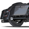 RCX 4 inch Slip On Mufflers for 99-16 Harley Davidson Models (Select Tip) - Black
