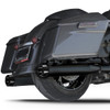 RCX 4 inch Slip On Mufflers for Harley Davidson Touring Models '17-Up - Black (Select Tip Style)