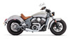 Freedom Performance Exhaust 4.5 inch Combat 2 into 1 System for Indian Scout Models '15-24 (Select Finish)