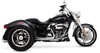 Vance & Hines Twin Slash Round Slip On Mufflers for '17-Up Harley Davidson Freewheeler Models
