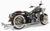 Bassani True Dual Fishtail Exhaust System with 39 inch Fishtail Mufflers for '89-17 Harley Davidson Softail Models - Chrome