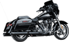 S&S Cycle 4.5 inch GNX Slip-On Mufflers for '17-Up Harley Davidson Touring Models - Black