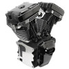 S&S Cycle T124 Black Edition Long Block Engine for '06-17 Harley Davidson Dyna Models