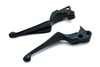 Kuryakyn Boss Blades Brake & Clutch Levers for '96-17 Harley Davidson Cable Clutch - Gloss Black [Click for Fitment]