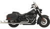 Bassani True Duals with 1 7/8" Fishtail Exhaust with Baffles for '18-Up Harley Davidson Softail Heritage and Deluxe (Choose 33, 36 or 39 inch) Choose Black or Chrome