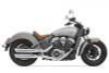 Bassani 3 inch Chrome Slip On Muffler with Chrome Slash Cut End Cap for '17-21 Indian Scout