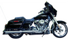 S&S Cycle MK45 Slip On Mufflers with Black Cutlass End Caps for '17-Up Harley Davidson Touring Models - Chrome