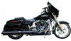 S&S Cycle MK45 Slip On Mufflers with Black Cutlass End Caps for '17-Up Harley Davidson Touring Models - Black