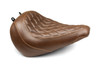 Mustang Wide Tripper Solo Seat for '18-Up Harley-Davidson Softail Fat Boy - Diamond Stitch Original Brown