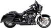 Cobra Turnout 2-into-1 Exhaust System for '17-Up Harley-Davidson Touring - Black