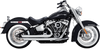 Vance & Hines Big Shots Staggered for Harley Davidson Softail Models - Chrome (49-State Emissions Compliant)