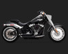 Vance & Hines Shortshots Staggered Exhaust for '18-Up Harley Davidson FXDR 114, Fat Boy, Breakout Softail Models - Black (49-State Emissions Compliant)