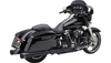 Cobra Gen 2 NH Series 4.5" Mufflers for '17-Up Harley Davidson Touring Models - Raven Black (50-State Legal)