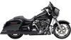 Cobra Gen 2 NH Uppercut 4.5" Mufflers for '17-Up Harley Davidson Touring Models - Raven Black 50-State legal