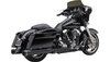 Cobra 4.5" NH Series Mufflers for '99-16 Harley Davidson Touring Models - Raven Black (50-State Legal)