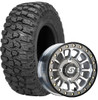 Sedona Wheel and Tire Kit for Polaris Ranger EV 4x4 - Trail Saw Tire/Sano Beadlock Wheel 15x7 4/156 5+2 (10mm) Blk/Raw (Sold Each, One Wheel and Tire per kit)