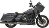 Bassani Road Rage 2-into-1 Exhaust System for '17-Up Harley Davidson Touring Models - Mercury Chrome