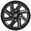 Sedona Wheel and Tire Kit for Polaris Ranger EV 4x4 [Midsize] Coyote Tire/Chopper Wheel 14X7 4/156 4+3 (+5MM) Black (Sold Each, One Wheel and Tire per kit)