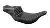 LePera Tailwhip Seat for '97-07 Harley Davidson FLHT/FLTR Touring Models - Black Pleated