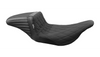 LePera Kickflip Seat for '97-07 Harley Davidson FLHT/FLTR Touring Models - Black Double Diamond Stitch