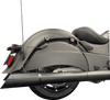 TAB Performance 4.5" Indian Bagger Black B.A.M. Sticks Exhaust Pipes '14-Up (Soft Bags) Black