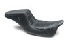 Mustang Squareback One Piece Seat for '08-Up Harley-Davidson FL Touring - Gunmetal Grey Stitching (Not for '24-Up FLHX/FLTR Models)