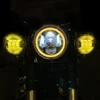 Custom Dynamics 4-1/2" LED Passing Lamps for Harley Davidson Models - Yellow