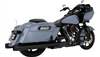 Vance & Hines Power Duals Header System '09-16 Harley Davidson Touring Models - Black (49-State emissions compliant)