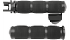 Avon Grips 3-Ring Air Cushioned Grips with Throttle Boss for '14-17 Indian Touring Models - Black Anodized 