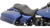 Drag Specialties Low Profile Touring Seat for '08-Up Harley Davidson Touring Models -  Double Diamond Stitching (Not for '24-Up FLHX/FLTR Models)