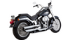 Vance & Hines 3" Twin Slash Slip-On Mufflers for '07-09 Harley Davidson Fat Boy and '07 Softail Deuce - Chrome