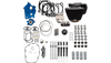 S&S Cycle 129" Power Package Engine Performance Kit for '17-Up Harley Davidson M-8 Models - Chain Drive/Oil Cooled - Wrinkle Black - Black
