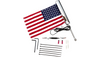 Ciro LED Lighted Flagpole with American Flag