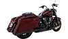 Vance & Hines 4" Twin Slash Round Slip-On Mufflers for '17-Up Harley Davidson Touring Models - Black