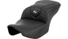 Saddlemen Roadsofa Extended Reach Seat for '23-24 Harley Davidson CVO Street Glide FLHXSE and '24-Up Road Glide and Street Glide (Does NOT fit Trike) - Silver Stitching 