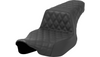 Saddlemen Standard Step-Up Seat for '23-24 Harley Davidson CVO Road Glide (ST) and Street Glide, '24-Up Road Glide and Street Glide Models - Full Lattice Stitch