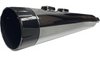 Bassani 4-1/2" Slip-On Mufflers for '06-16 Harley Davidson Twin Cam Touring - Chrome with Black End Cap 