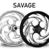 RC Components Savage Forged Billet Wheels for Harley Davidson Softail, Dyna, Sportster and V-Rod Models (Select Finish)