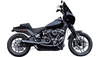 S&S Cycle 2-into-1 Qualifier Exhaust System for '18-Up Harley Davidson Softail Models - Guardian Black