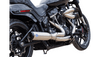 S&S Cycle 2-into-1 Qualifier Exhaust System for '18-Up Harley Davidson Softail Models - Brushed Stainless