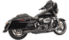 Bassani Road Rage II 2-Into-1 Mid-Length Exhaust System for '17-Up Harley Davidson M-8 Touring (Select Finish)