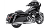 Cobra 4 inch Neighbor Hater Slip On Mufflers for Harley Davidson Touring Models '96-16 (Select Finish)