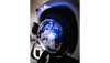 Custom Dynamics Shark Demon 7” Round LED Headlight with Color Changing Backlight for '95-13 Harley Davidson Touring, '09-13 Trike, '12-17 FLD Models