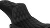Drag Specialties Predator III 2-Up Seat for '25-Up Chieftain and '20-Up Challenger Models - Double Diamond Stitch (Select Stitching Color)
