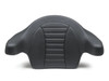 Mustang Deluxe Extended Passenger Armrest for Harley Davidson Trike 2014-24*, Fits King Tour-Paks - Gun Metal Gray Stitched