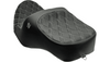 Slyfox Chariot Seat for '23.5-26 Harley Davidson Touring FLH/FLT - Silver Double Diamond Stitch - Silver Logo