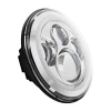 Hogworkz 7" LED HALOMAKER Headlight (Daymaker Replacement) with LED Auxiliary Passing Lamps for Harley Davidson Touring, Softail and Dyna Models (Select Finish)